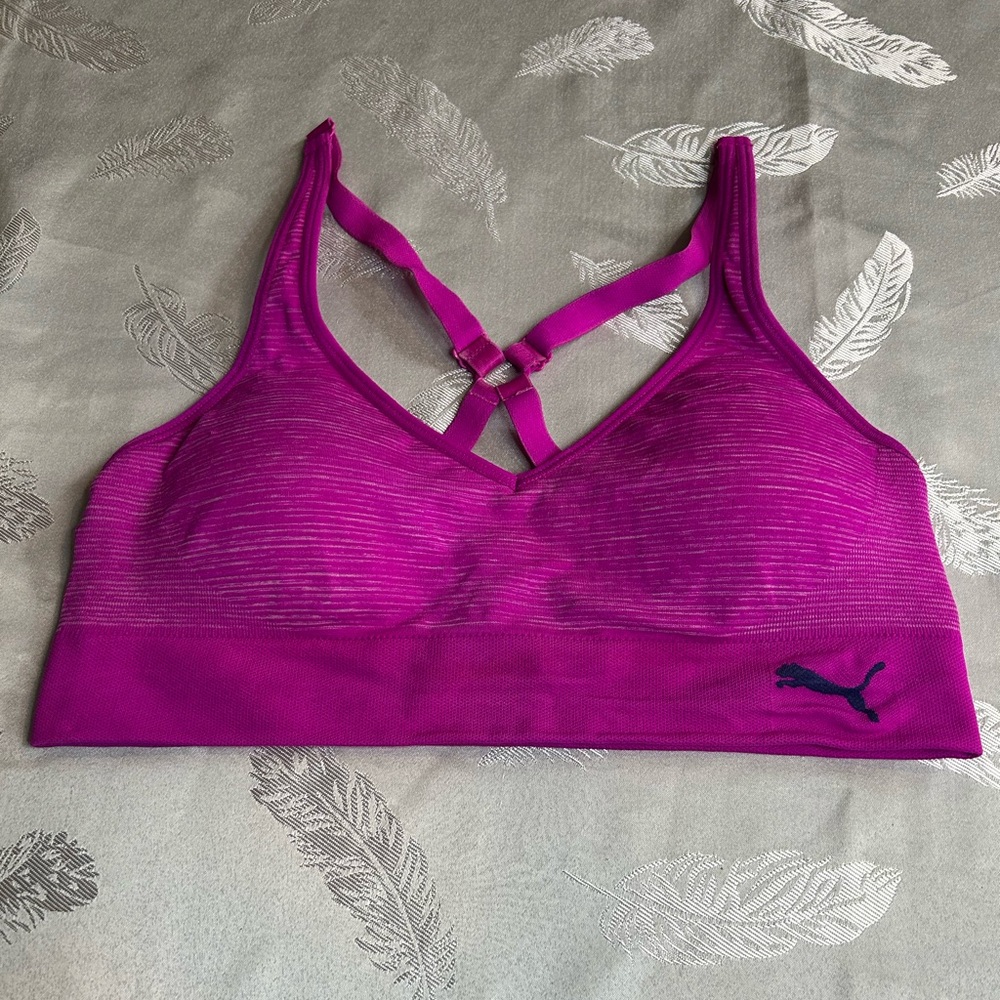 Puma Women's Vibrant Magenta Sports Bra